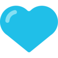blue heart on platform Mozilla
