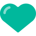 green heart on platform Mozilla