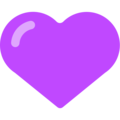 purple heart on platform Mozilla