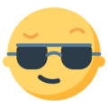 Smiling Face with Sunglasses Emoji on platform Mozilla