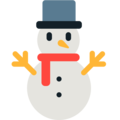 snowman without snow on platform Mozilla