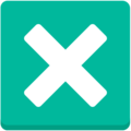 cross mark button on platform Mozilla
