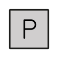 P button on platform OpenMoji