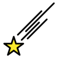 shooting star on platform OpenMoji