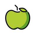 green apple on platform OpenMoji