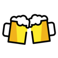 clinking beer mugs on platform OpenMoji