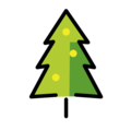 Christmas tree on platform OpenMoji