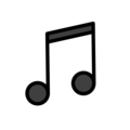 musical note on platform OpenMoji