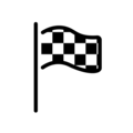 chequered flag on platform OpenMoji