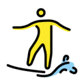 person surfing on platform OpenMoji