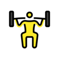 person lifting weights on platform OpenMoji
