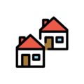 houses on platform OpenMoji