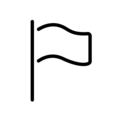 white flag on platform OpenMoji