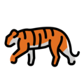 tiger on platform OpenMoji