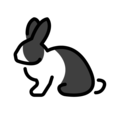 rabbit on platform OpenMoji