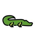 crocodile on platform OpenMoji