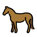horse on platform OpenMoji