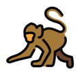 monkey on platform OpenMoji