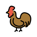 rooster on platform OpenMoji