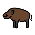 boar on platform OpenMoji