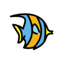 tropical fish on platform OpenMoji