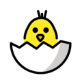 hatching chick on platform OpenMoji