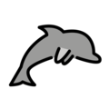dolphin on platform OpenMoji