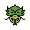 dragon face on platform OpenMoji