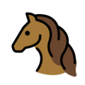 horse face on platform OpenMoji
