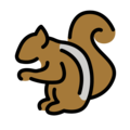 chipmunk on platform OpenMoji