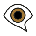 eye in speech bubble on platform OpenMoji
