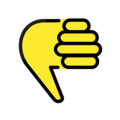 thumbs down on platform OpenMoji