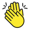 clapping hands on platform OpenMoji