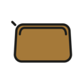 clutch bag on platform OpenMoji
