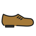 man’s shoe on platform OpenMoji