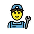 man mechanic on platform OpenMoji