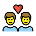 couple with heart: man, man on platform OpenMoji
