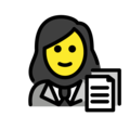 woman office worker on platform OpenMoji