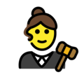 woman judge on platform OpenMoji