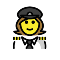 woman pilot on platform OpenMoji