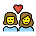 couple with heart: woman, woman on platform OpenMoji