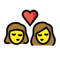 kiss: woman, woman on platform OpenMoji