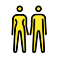 woman and man holding hands on platform OpenMoji