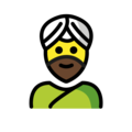person wearing turban on platform OpenMoji
