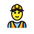 construction worker on platform OpenMoji