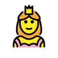 princess on platform OpenMoji