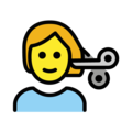 person getting haircut on platform OpenMoji