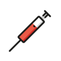 syringe on platform OpenMoji