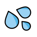 sweat droplets on platform OpenMoji