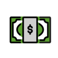 dollar banknote on platform OpenMoji